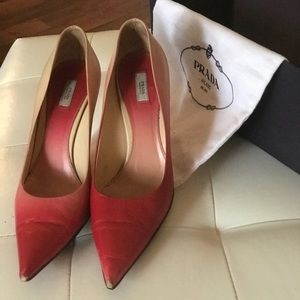 Prada Ombré Red heels